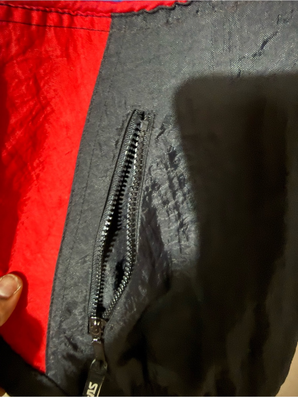 Black Bomber Jacket with Blue & Red Trim - New York Rangers Style - Picture 10 of 16